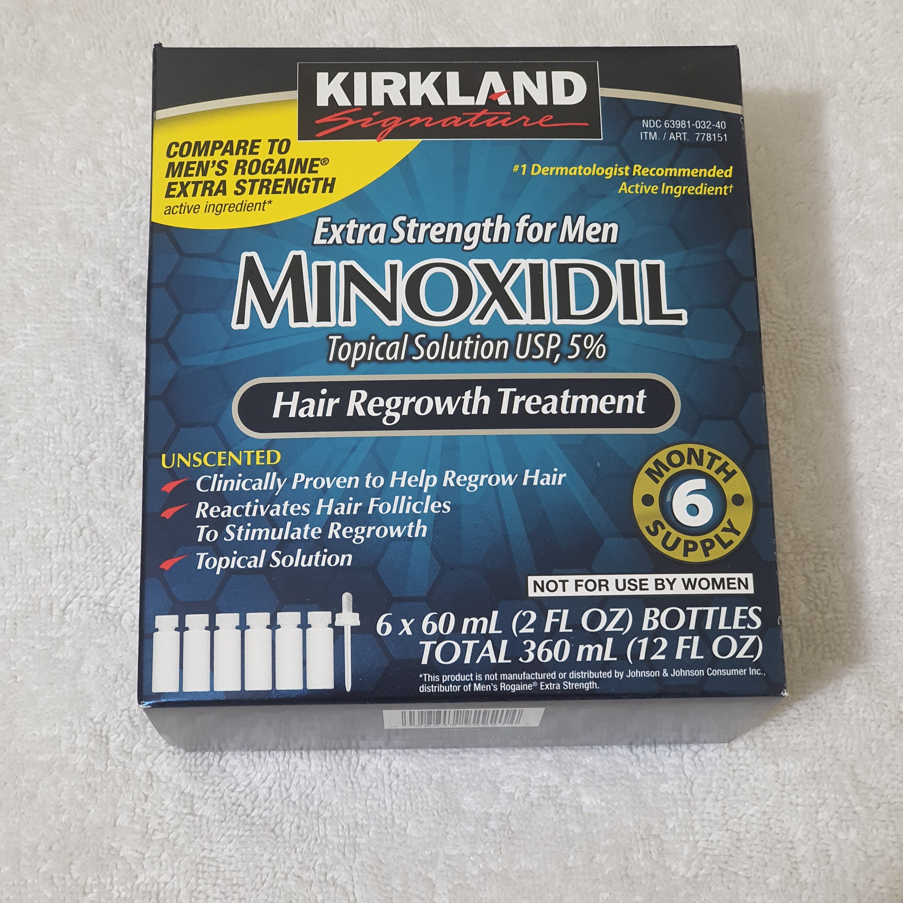 Minoxidil Kirkland 5% Hair Regrowth  مينوكسيديل كركلاند لمحاربة الصلع وانبات الشعر في اللحية