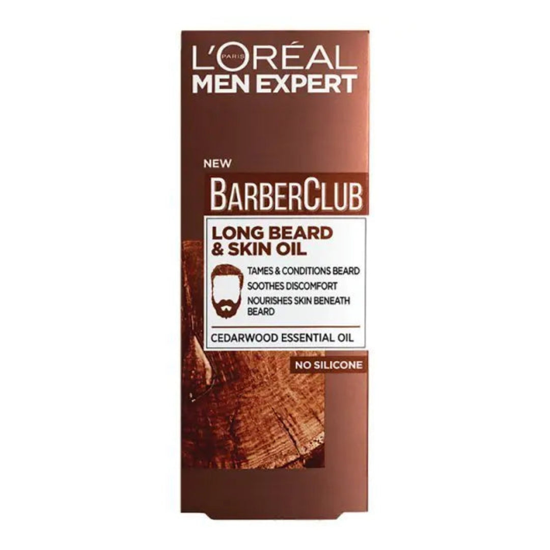 زيت اللحية والبشرة من لوريال loreal men expert barber club long beard oil 30ml